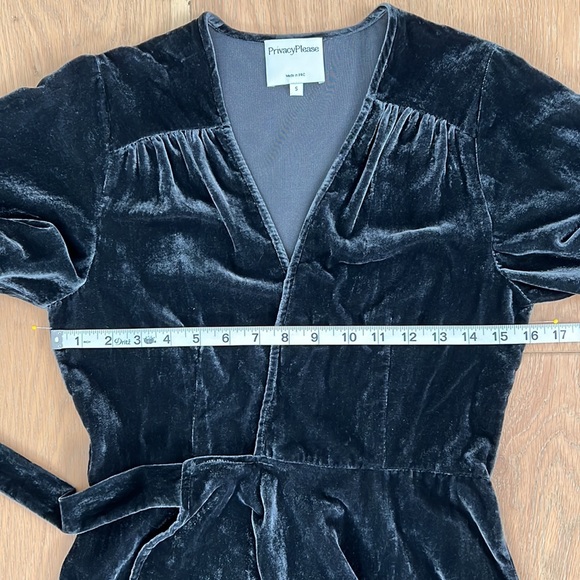 NWOT PRIVACY PLEASE Krause Dress - Classic Velvet Wrap Around Dress - Small - Picture 12 of 15